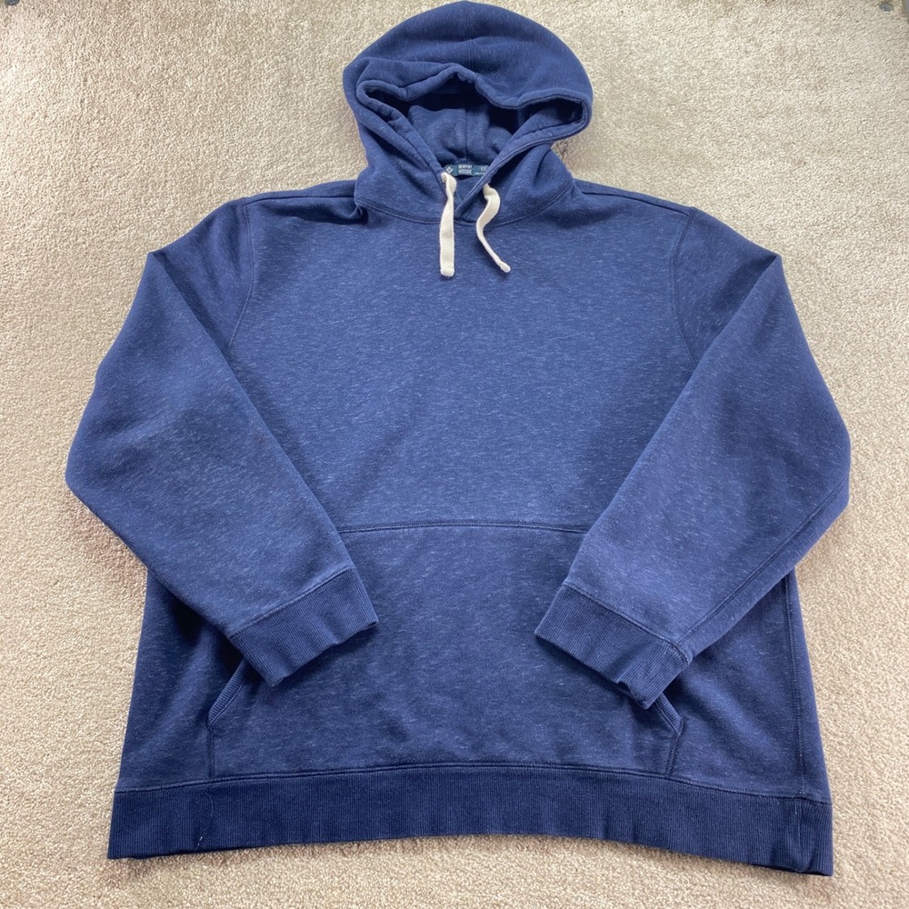 Members Mark Newport Hoodie Mens XXL Navy Blue Pullover Sweatshirt